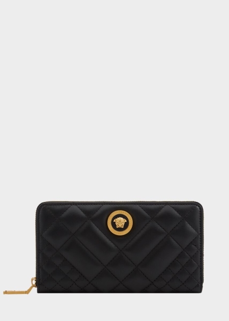 Versace Quilted Läder Top Zip Plånbok Dam - 076495ERW